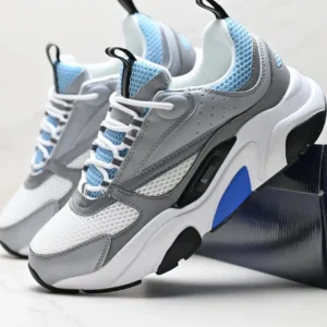 Dior retro style grey-blue sports shoes