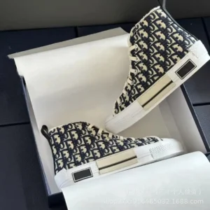 Dior high-top letter retro-style sneakers