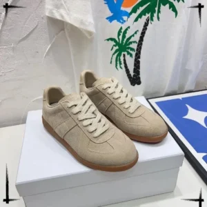 Maison Margiela German training shoes in beige color