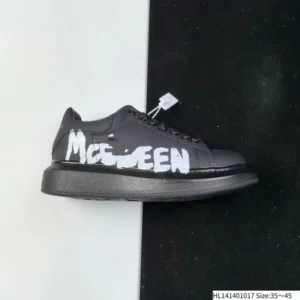 McQueen graffiti-style black shoes