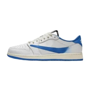 Simple Blue and White Air Jordan 1 Sneakers