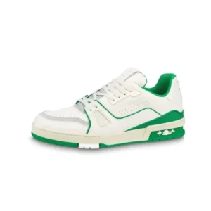 Louis Vuitton casual style white and green sports shoes