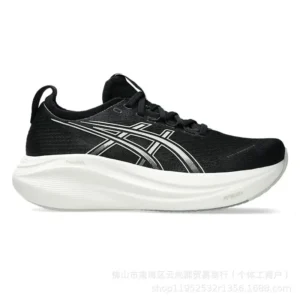 ASICS running shoes in black and white trendy and cool style
