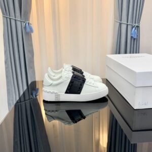 Valentino Rivet Style Black and White Shoes