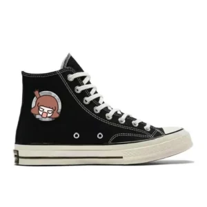 Converse high-top cartoon black shoes