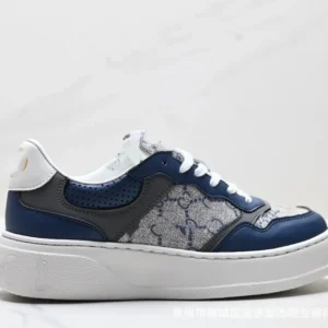 Gucci retro blue and white sneakers