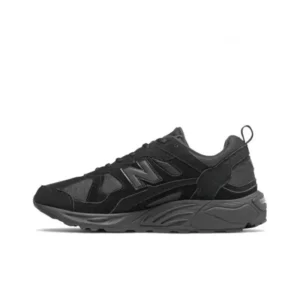New Balance retro-style black running shoes