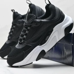 Dior retro black and white sports shoes
