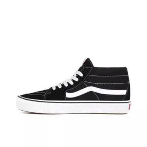 Vans classic black and white high-top shoes