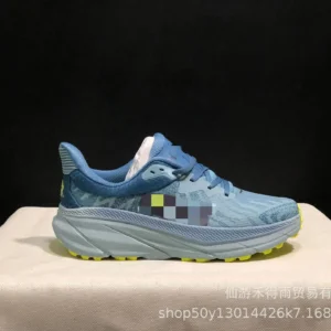 HOKA retro - style blue running shoes