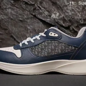 Dior's classic retro-style dark blue shoes