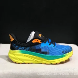 HOKA Bondi 8 Trendy Blue-Yellow Sports Shoes
