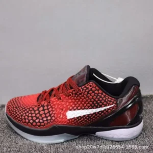 The red and black basketball shoes of Nike Kobe series