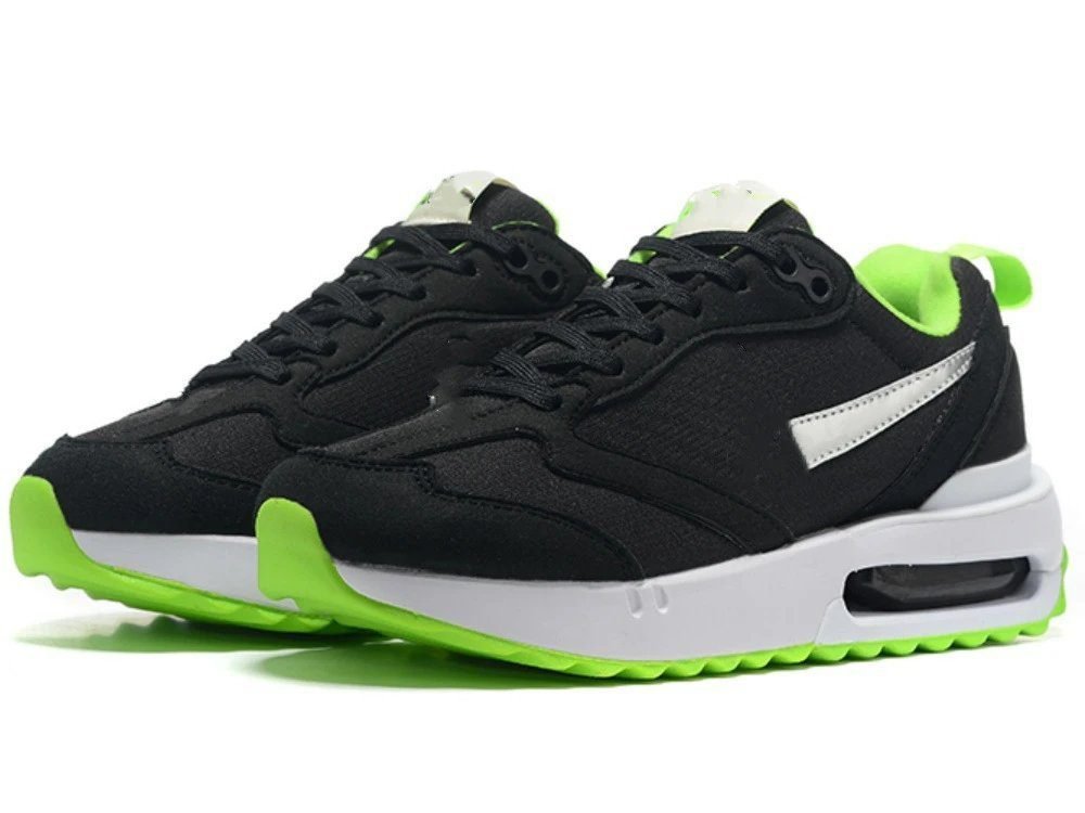 Nike sporty style black-green color - matched shoes
