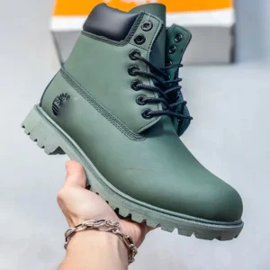 Timberland Classic Workwear Style Military Green Boots