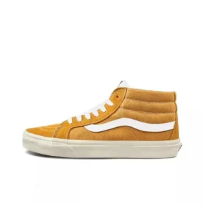 Vans classic high-top retro yellow skate shoes