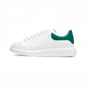 McQueen green-tailed thick-soled small white shoes