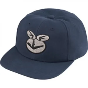 Supreme cartoon-style dark blue baseball cap