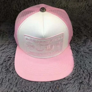 Chrome Hearts Pink and White Retro Hoodie