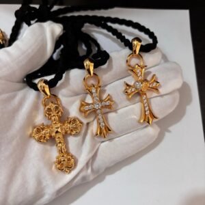 Chrome Hearts Cross Golden Trendy Pendant