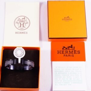 Hermes Sellier black bracelet