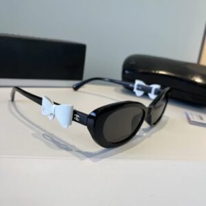Chanel bow elegant style sunglasses