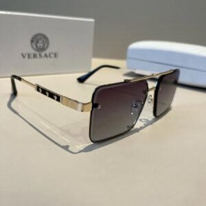 Versace metallic style black frame sunglasses
