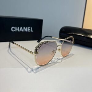 Chanel metallic gold sunglasses