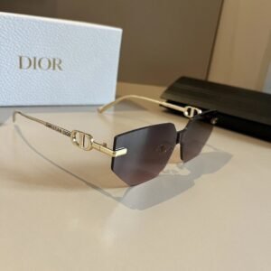 Dior metallic-style brown sunglasses