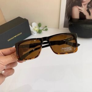 Armani square-shaped stylish brown sunglasses