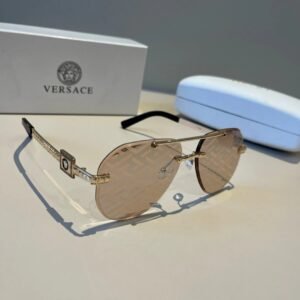 Versace Metal Frame Fashion Brown Sunglasses