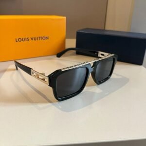 Louis Vuitton diamond - encrusted stylish black sunglasses