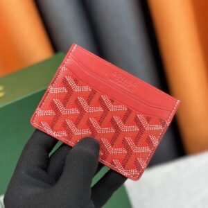 GOYARD classic printed style red card case