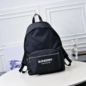 Burberry simple style black backpack