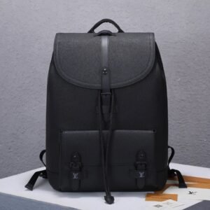 Louis Vuitton minimalist black backpack