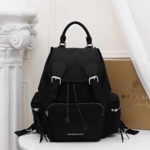 Burberry simple style black backpack
