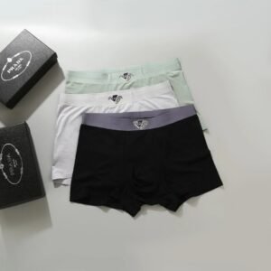 Prada minimalist style black/white/green underwear
