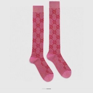 Gucci pink retro-style long socks