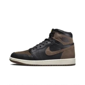 Nike AJ1 Retro-Style Black-Brown Sneakers