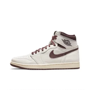 Nike High-Top Retro-Style Brown-White Sneakers