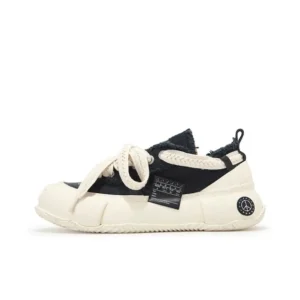 Xvessel retro black and white trainers