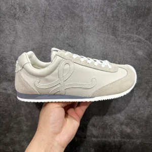 LOEWE Vintage-inspired Light Grey Trainers