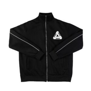 Corteiz triangular logo sporty black coat