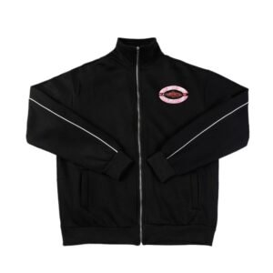 Corteiz Red Lip Street Style Black Coat