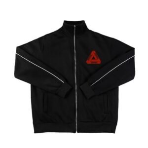 Corteiz triangular logo sporty black coat