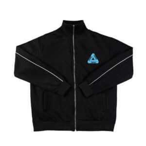 Corteiz triangular logo minimalist style black coat