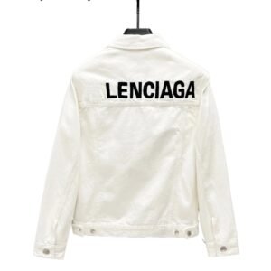 Balenciaga minimalist style white jacket