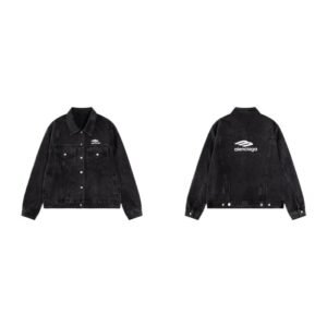 Balenciaga denim-style black jacket