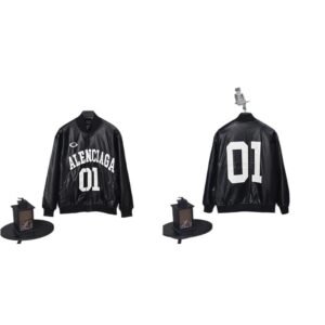 Balenciaga digital-style black jacket