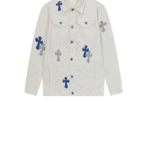 Chrome Hearts Cross Trendy Cool White Jacket